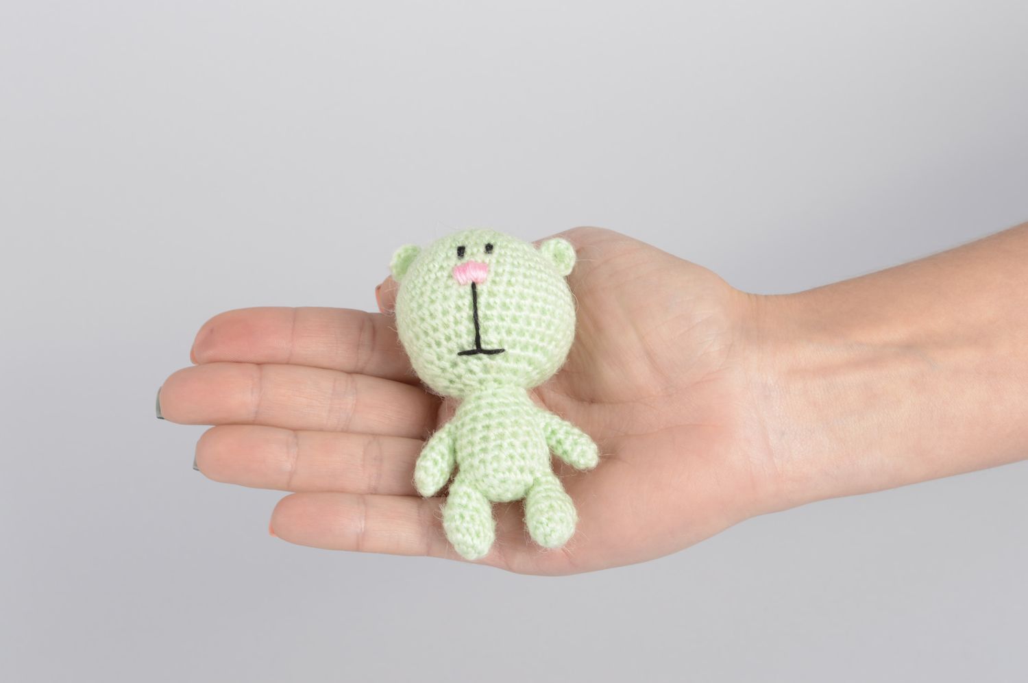 Игрушка мишка ручной работы мягкая игрушка милая детская игрушка забавная фото 5
