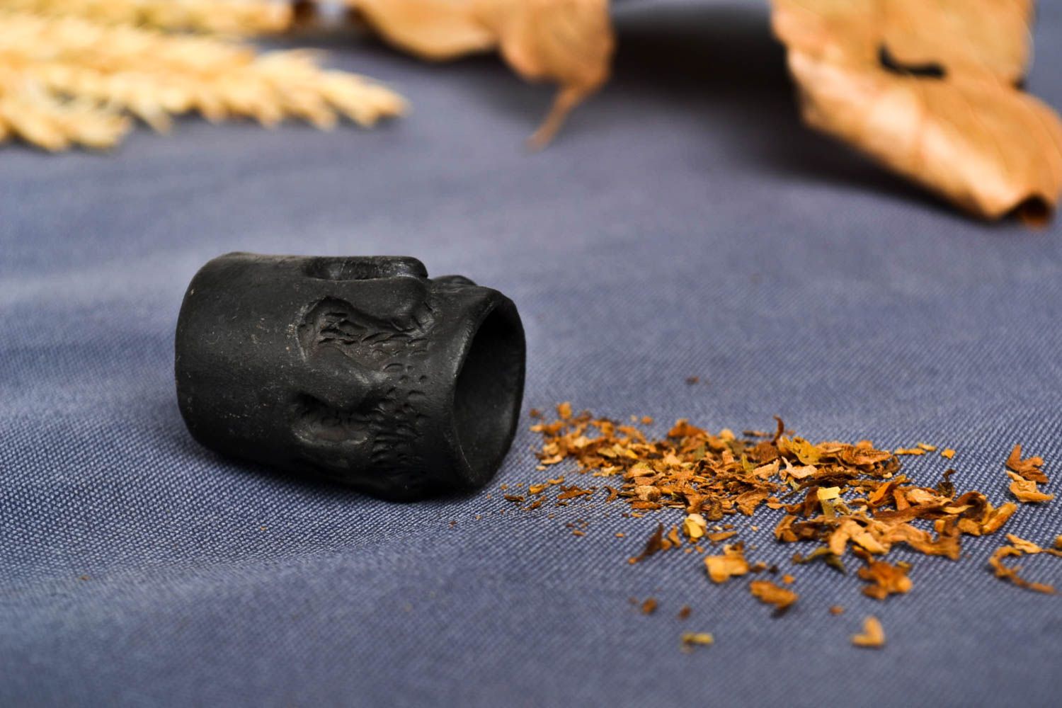 Rauch Zubehör handgemachte Keramik Geschenk für Männer Shisha Tabakkopf schwarz foto 1