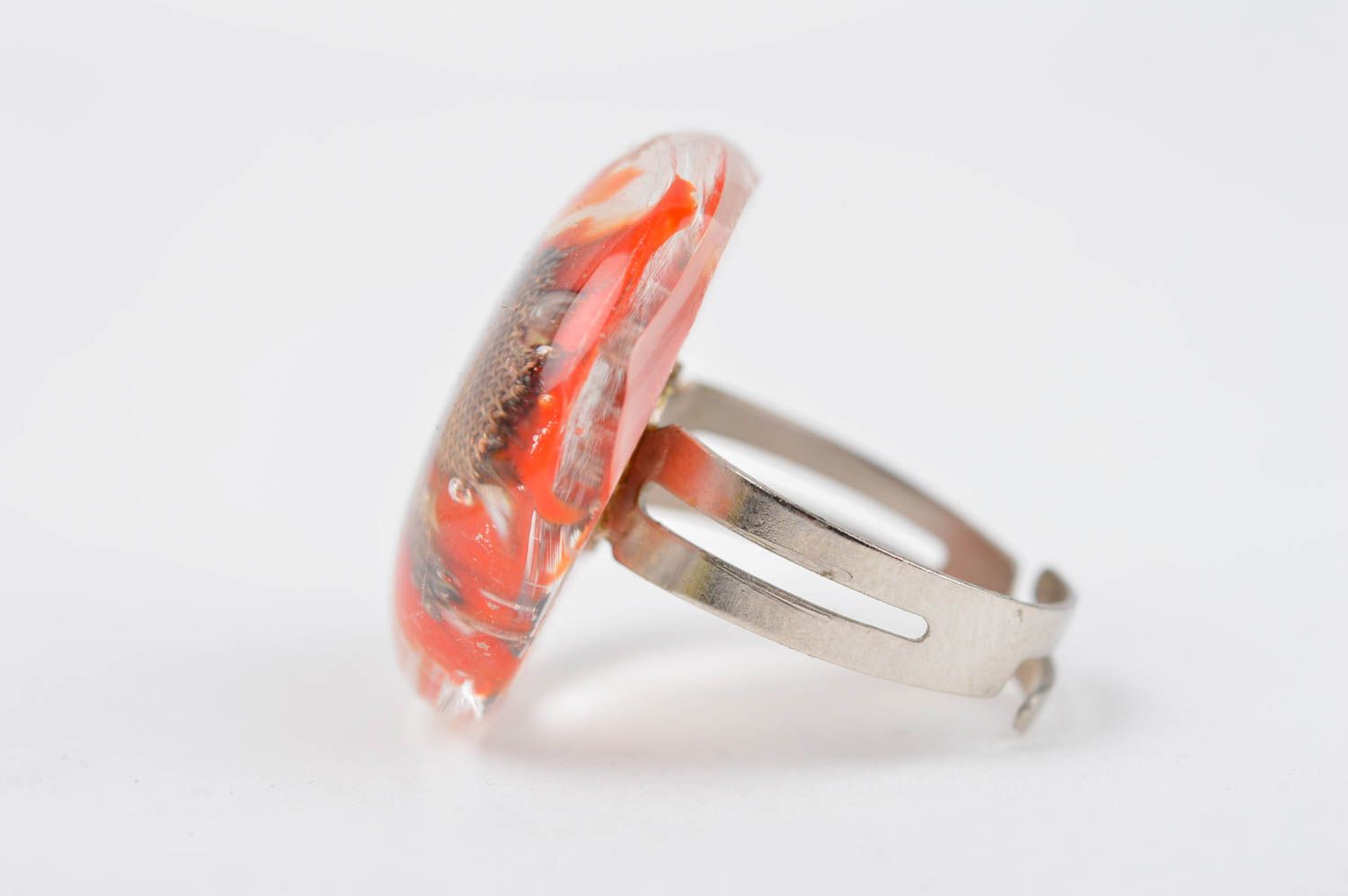 Handmade glass designer ring stylish beautiful ring massive elegant jewelry photo 2