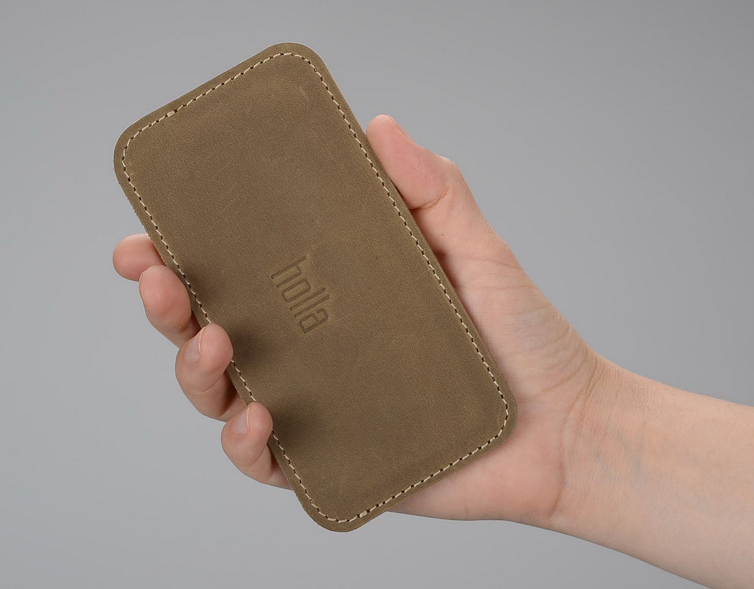 Sleeve for iPhone 4S/5S made of natural leather photo 2