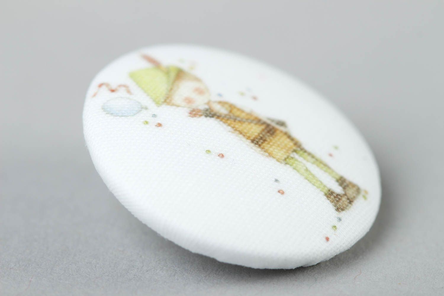 Stylish handmade fabric button plastic button for kids sewing accessories photo 2