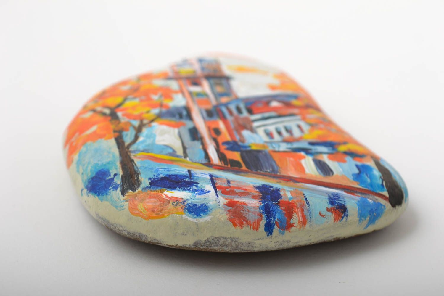Морской камень хэнд мейд раскрашенный камень декор для дома краски города фото 3