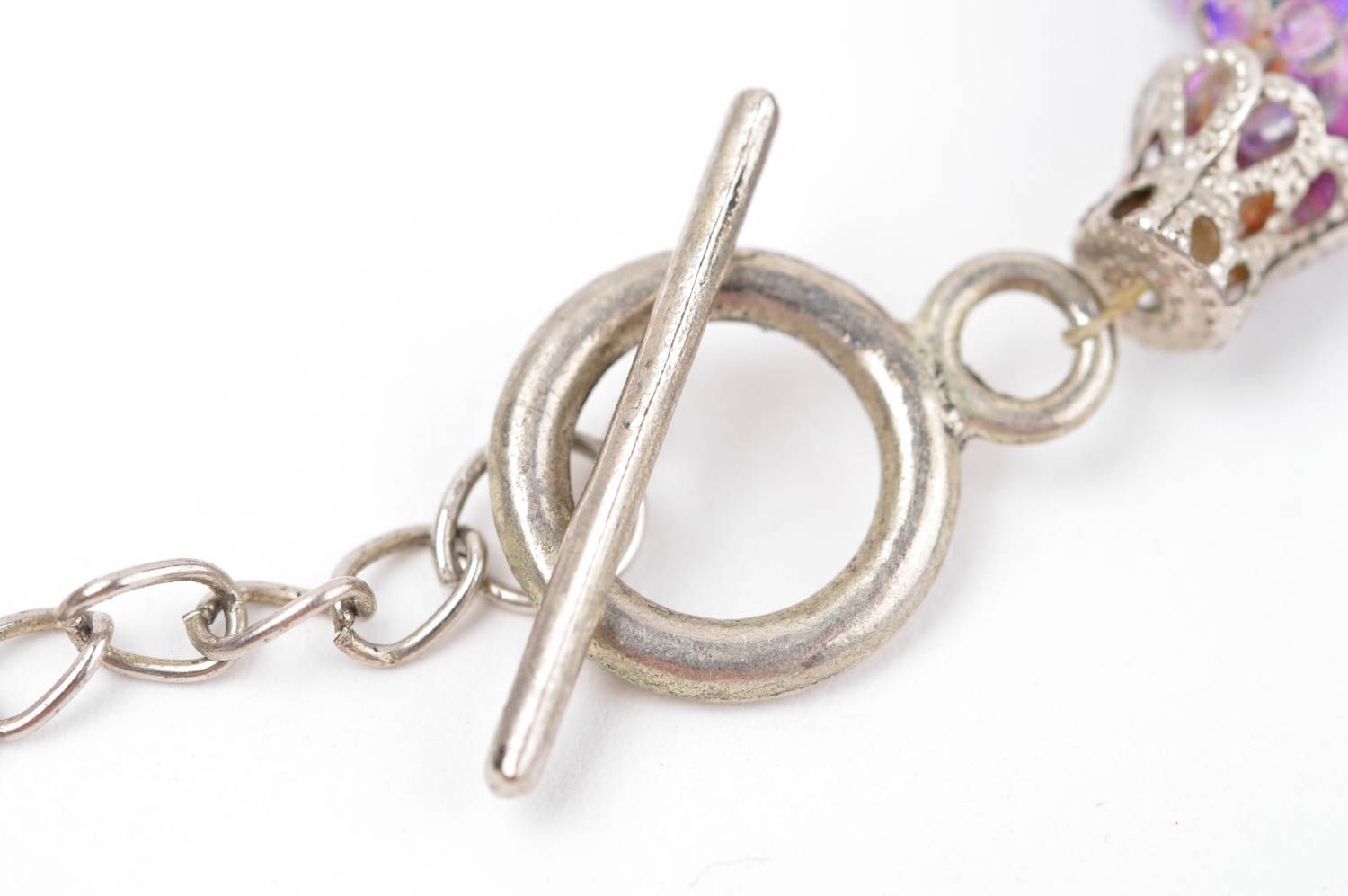 Украшение из бисера ручной работы стильное бисерное колье ожерелье из бисера фото 3