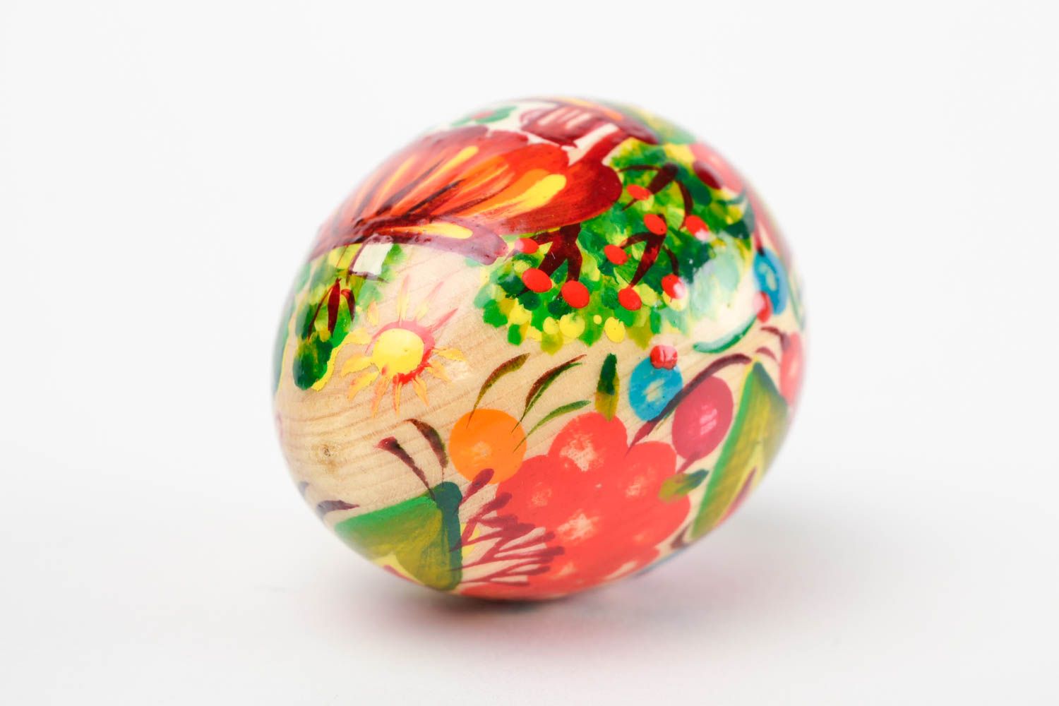 Huevo original de madera hecho a mano elemento decorativo regalo para Pascua
 foto 5