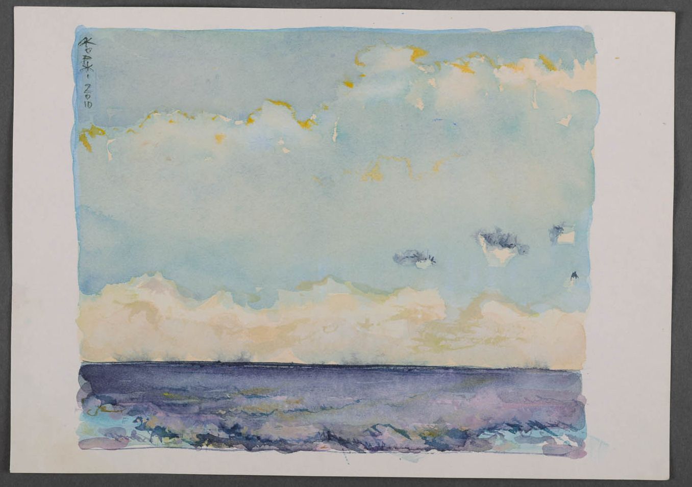 Watercolor painting Sea photo 1