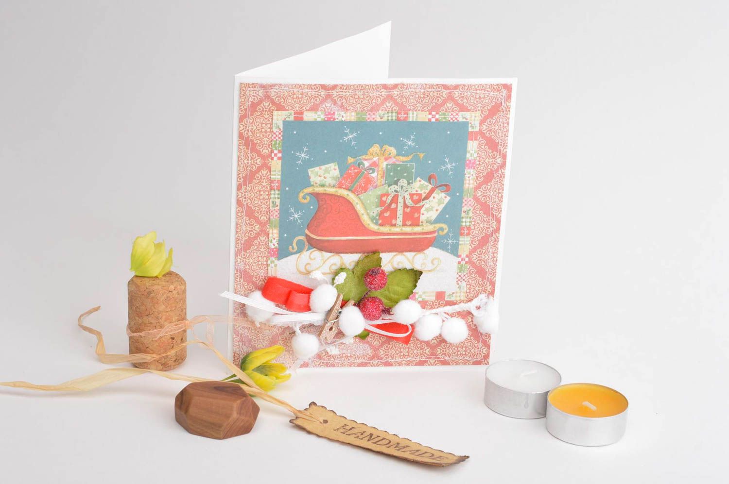 Handmade greeting card Christmas card souvenir ideas inspiration gifts  photo 1