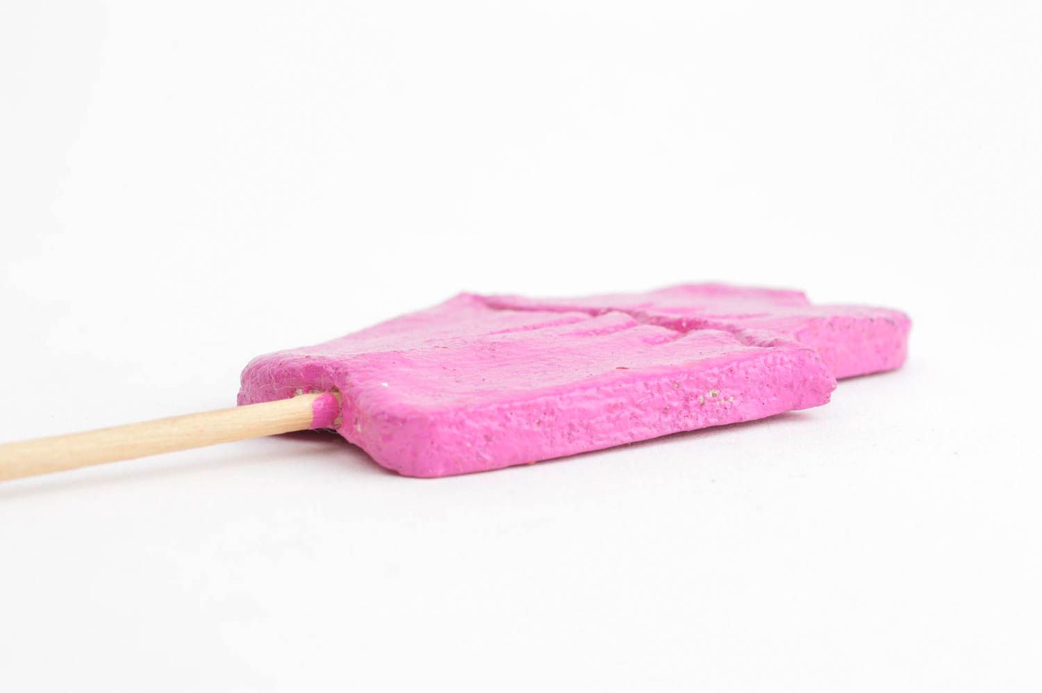 Разрыхлитель почвы хэнд мэйд интерьерная игрушка декор для дома Розовые губки фото 3