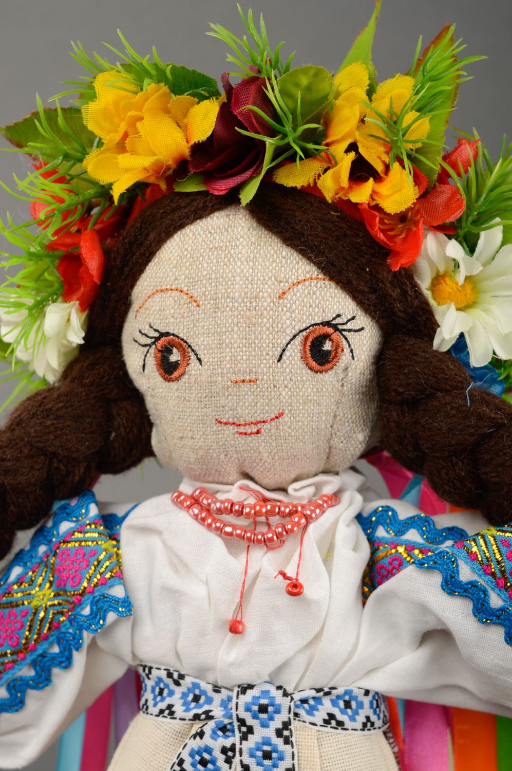 Handmade designer soft doll Ukrainian photo 2