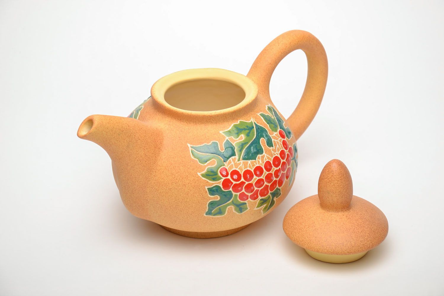 Painted ceramic teapot photo 4