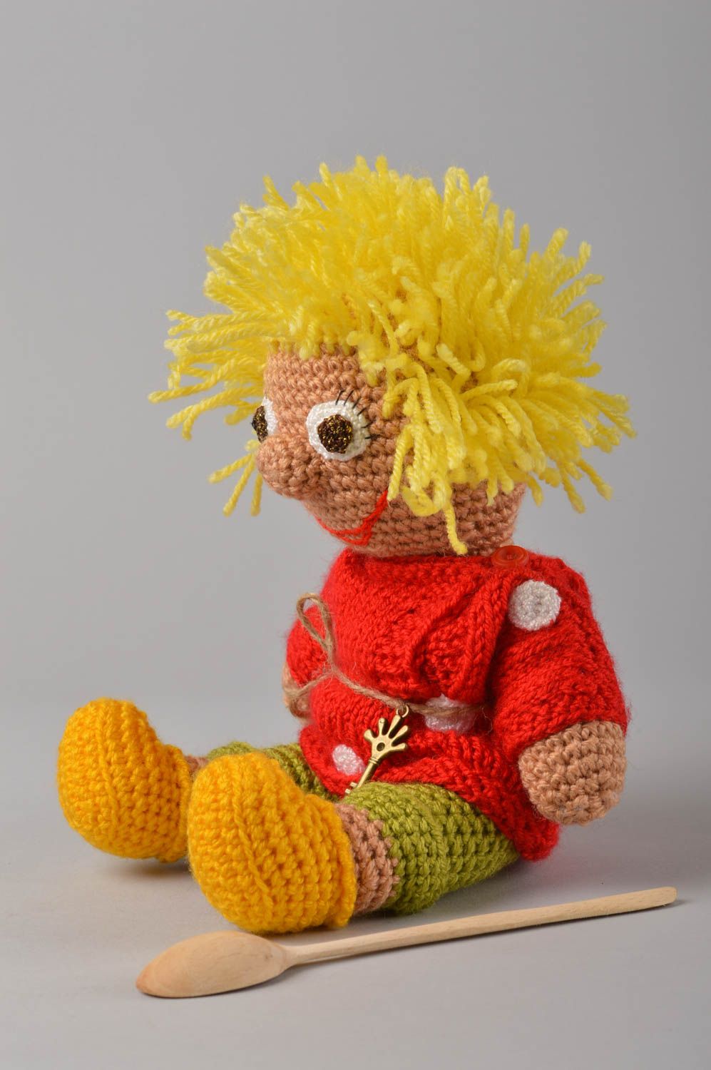 Handmade Künstler Puppe gehäkeltes Spielzeug Haus Dekoration Deko Puppe  foto 2
