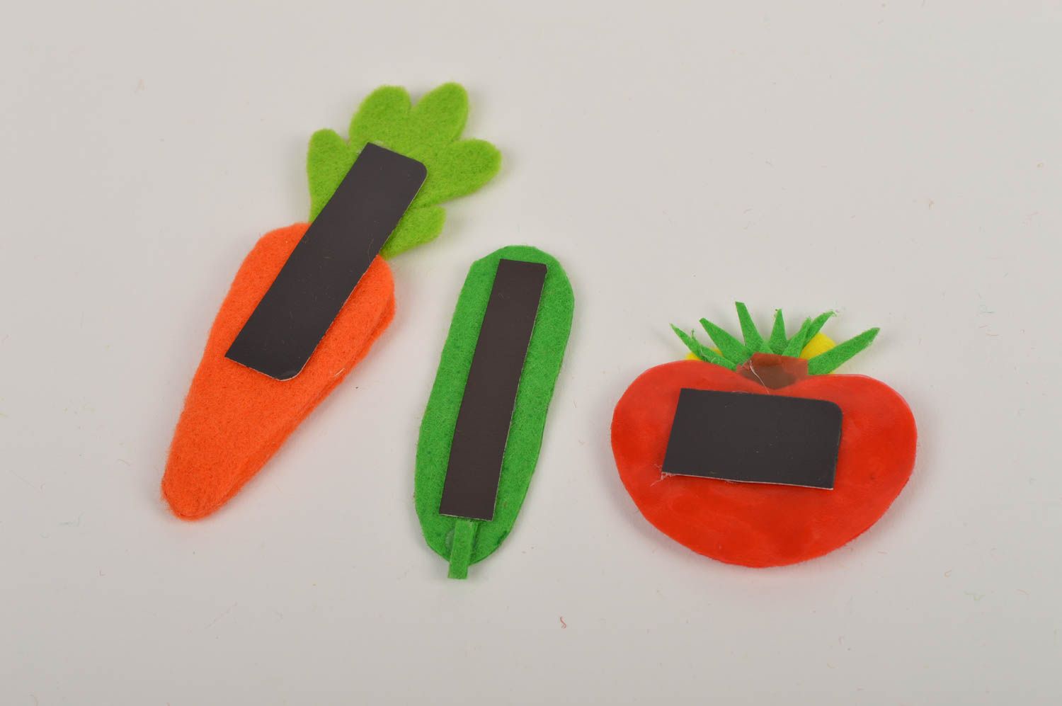 Magnet felt toys handmade kids gifts vegetable set educational fridge toys photo 4