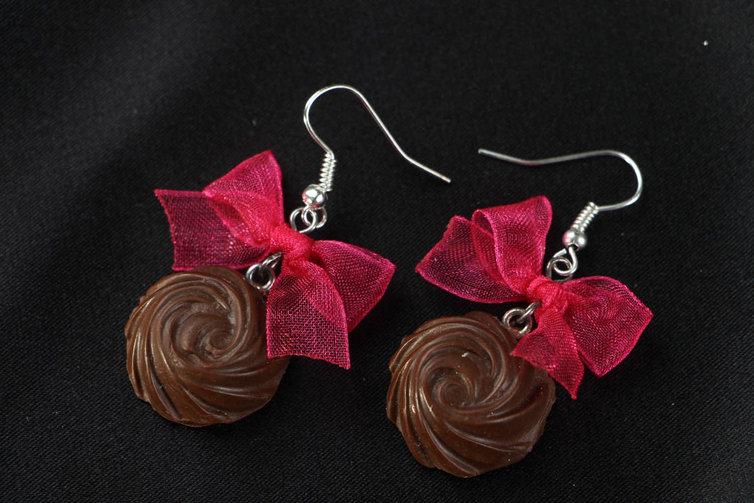 Handmade earrings with charms  photo 1