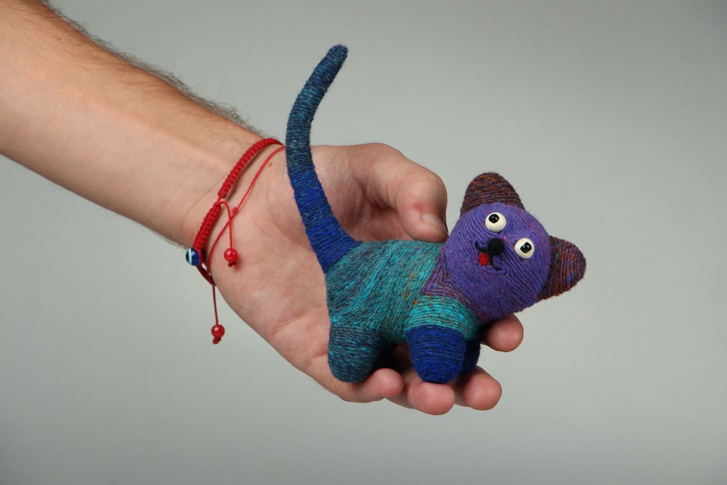 Toy made ​​of wool Cat photo 4