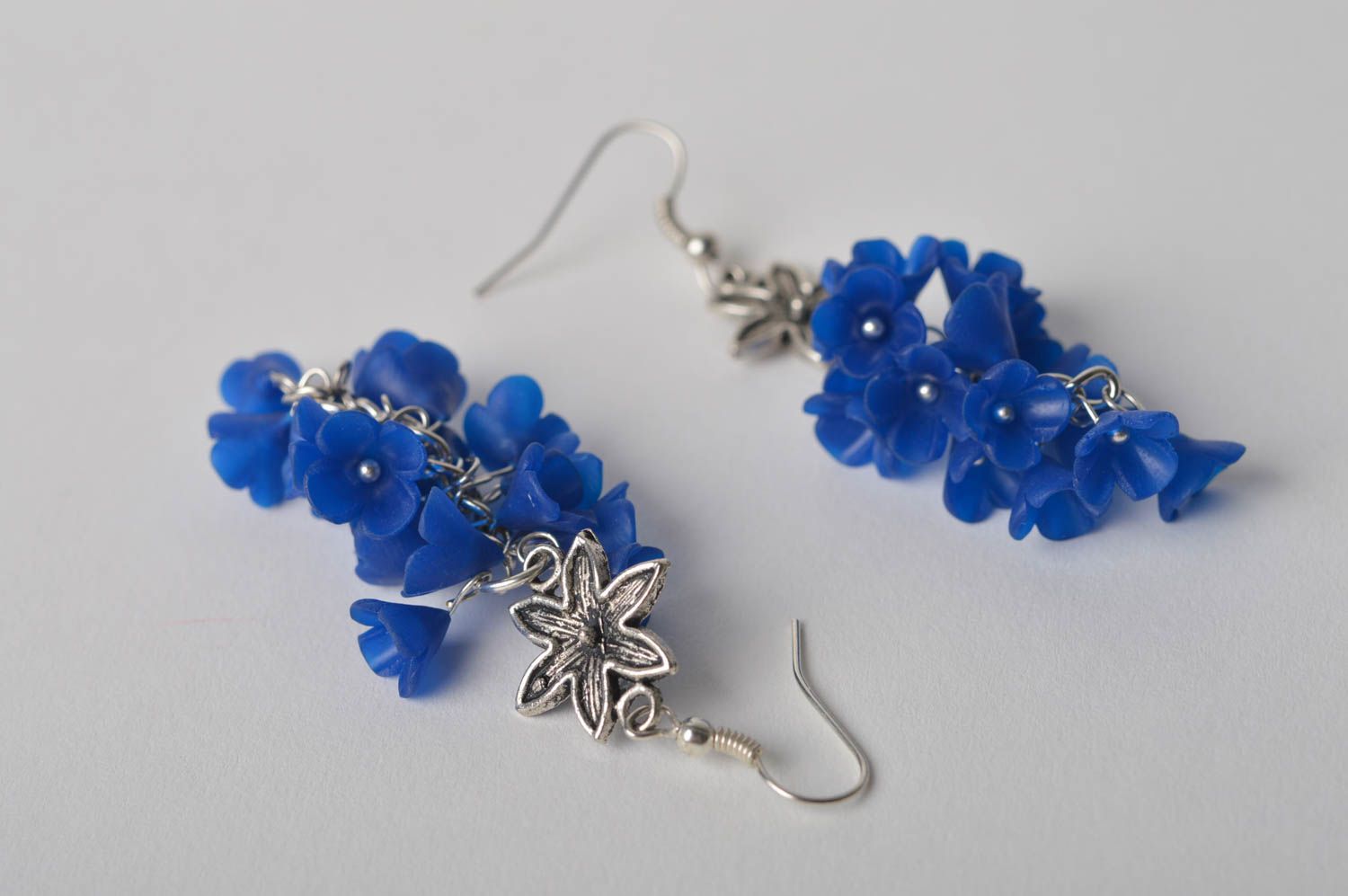 Cute handmade plastic earrings flower earrings beautiful jewellery gift ideas photo 3