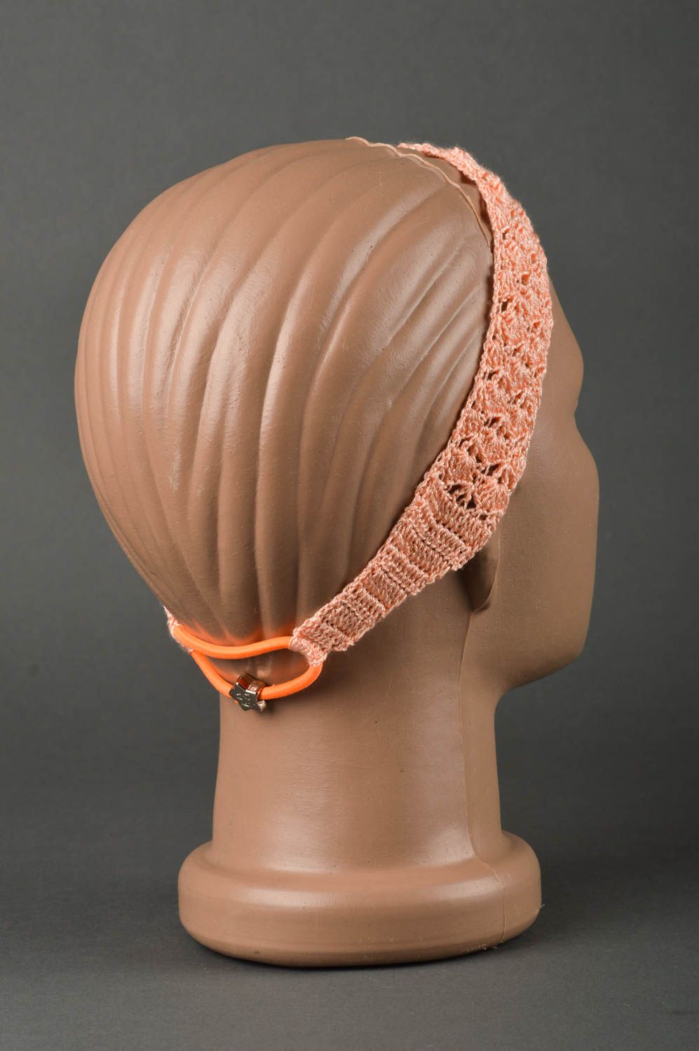Повязка на голову ручной работы ажурная повязка для девочки детская повязка фото 3