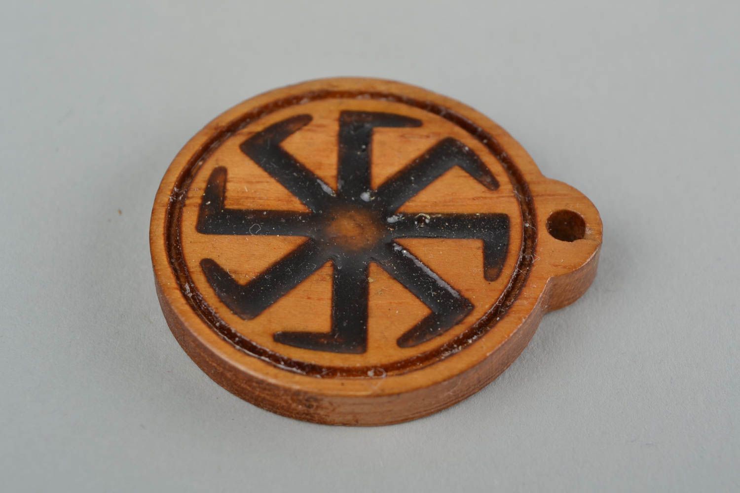 Wooden handmade amulet pendant pectoral Slavic talisman Lada Virgin photo 4