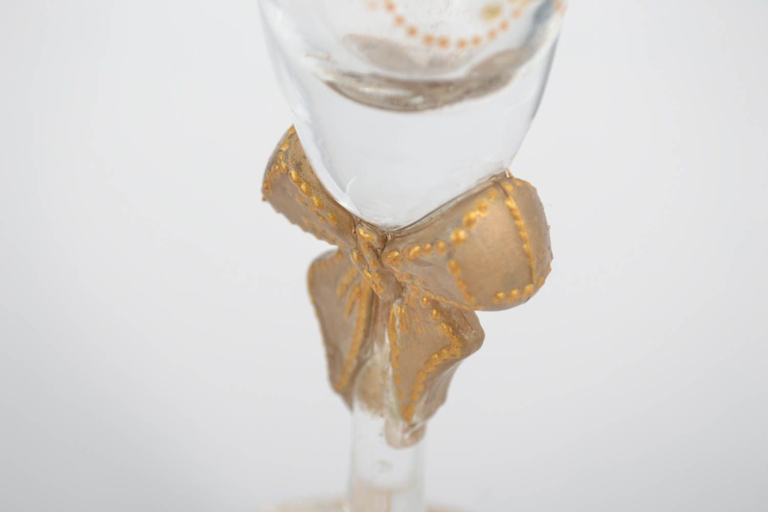 Flûte à champagne faite main vaisselle en verre Cadeau original peinte jolie photo 2