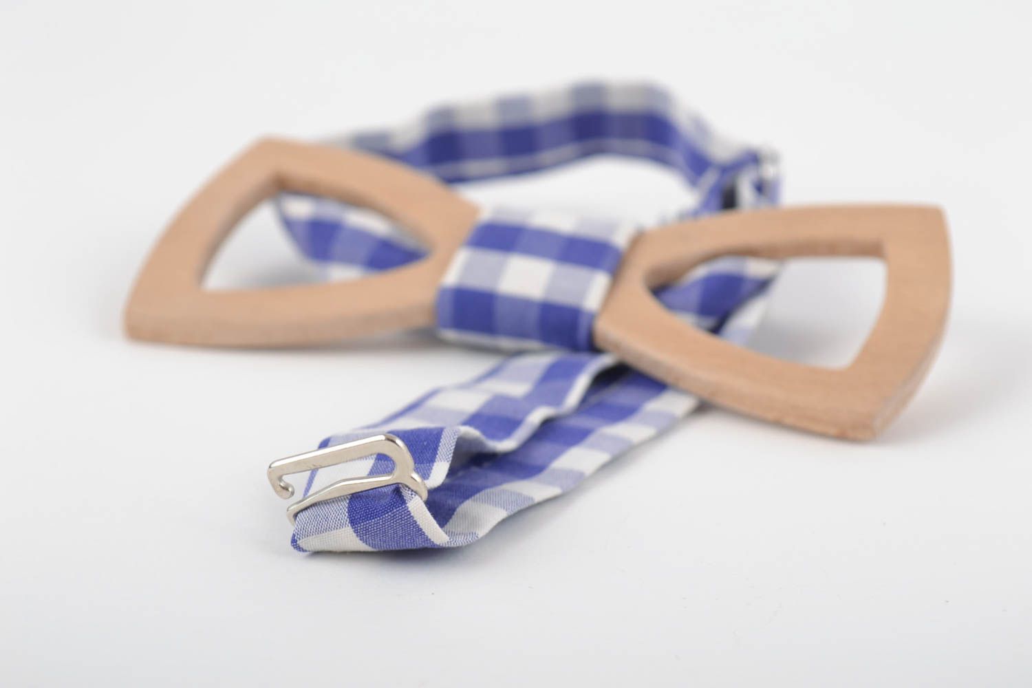 Stylish unisex design wooden bow tie hand made  photo 5