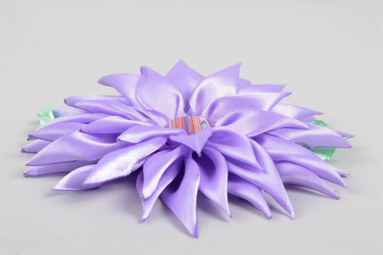Lila schöne Blume Haarspange handgemachter Schmuck Accessoire für Mädchen foto 3