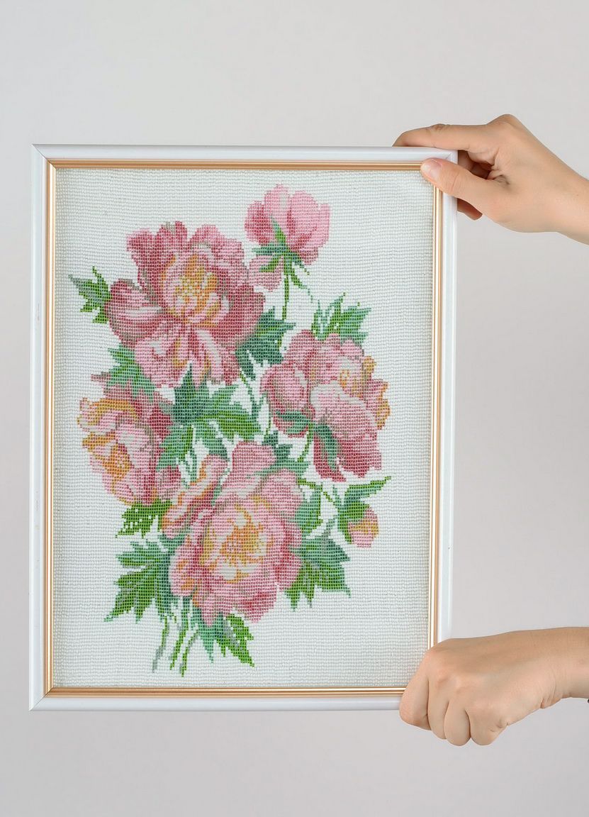 Woven picture Peony photo 1