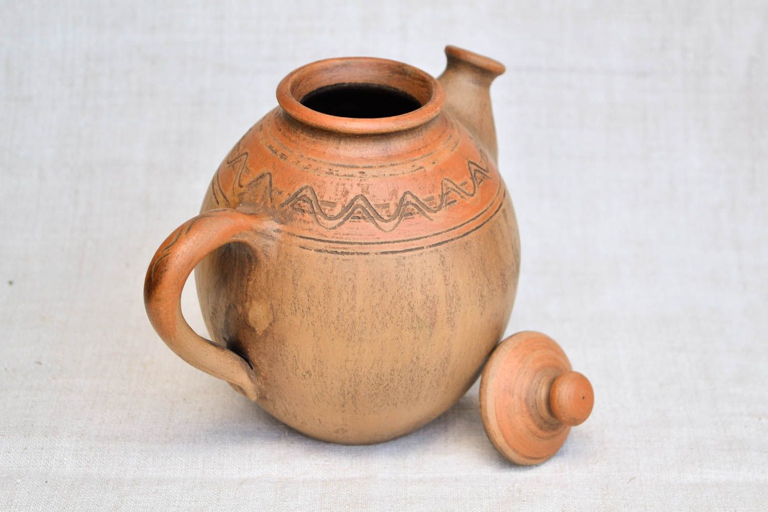 Clay handmade teapot lovely ceramic ware beautiful designer home decor photo 5