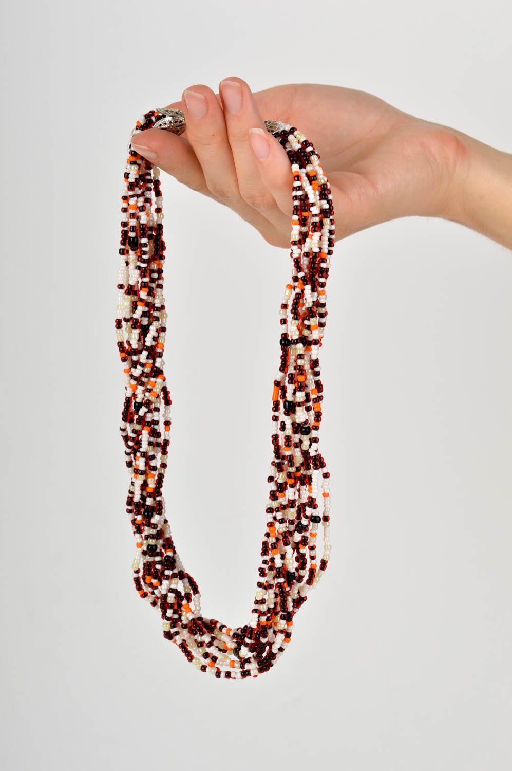 Multirow handmade beaded necklace woven bead necklace best gifts for her photo 5
