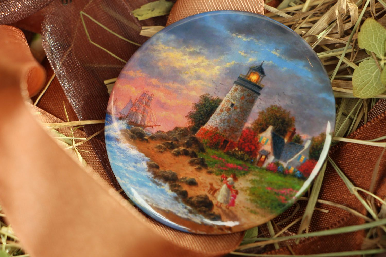 Taschenspiegel mit Print Leuchtturm foto 5