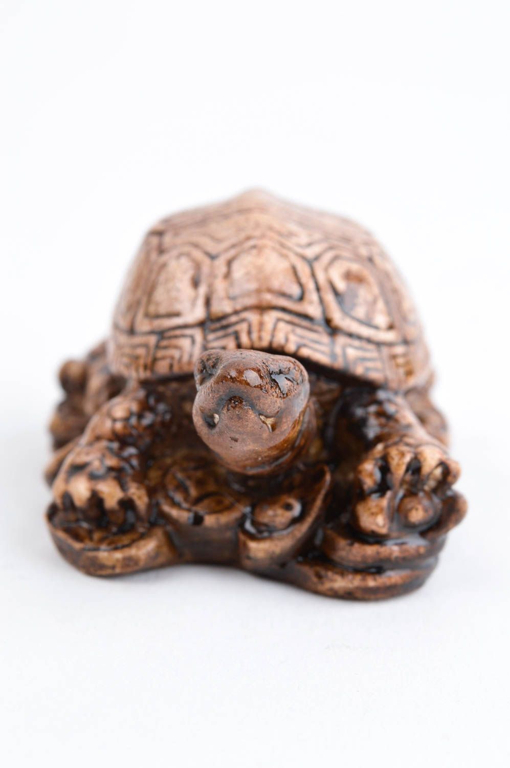 Statuette en plâtre fait main Figurine décorative tortue Objet de décoration photo 3