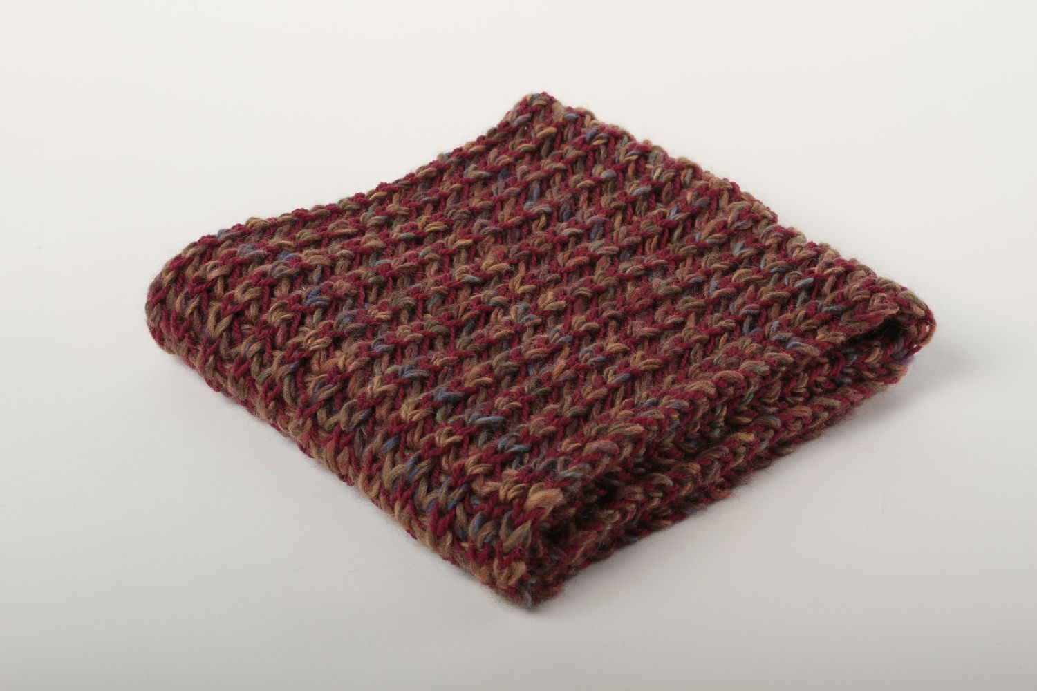 Handgefertigt Schal für Damen Schal aus Wolle Accessoire für Frauen in Braun foto 3