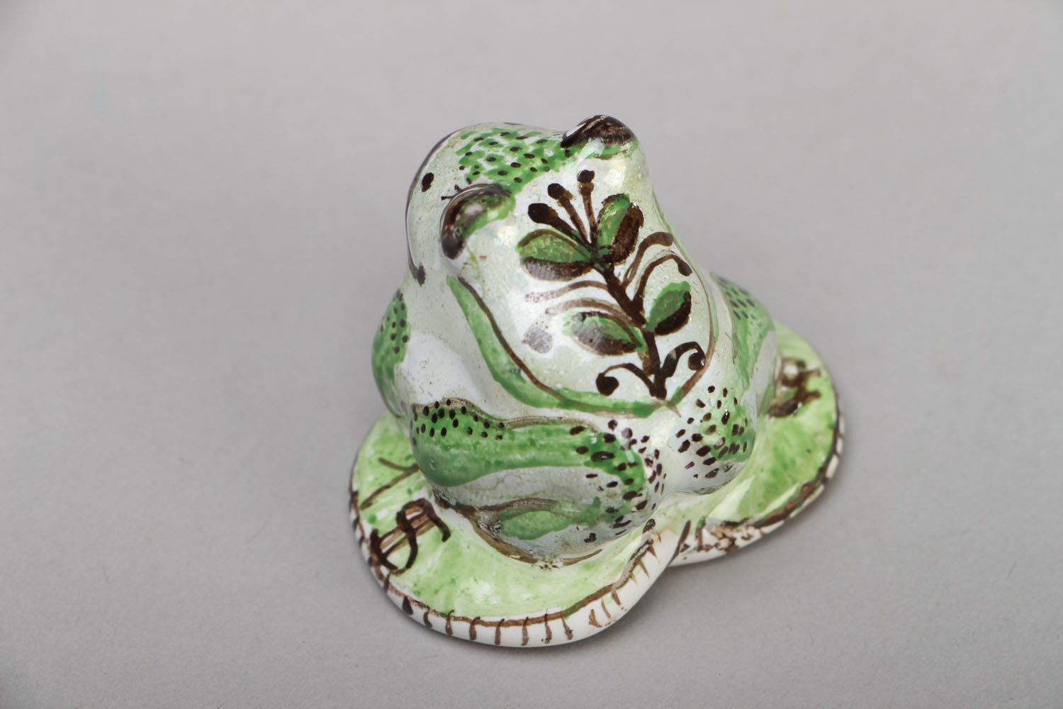 Figurine en céramique Grenouille avec pièces de monnaie   photo 2