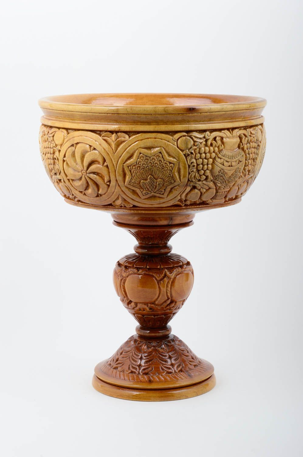 Copa de madera hecha a mano objeto de decoración original regalo original foto 1