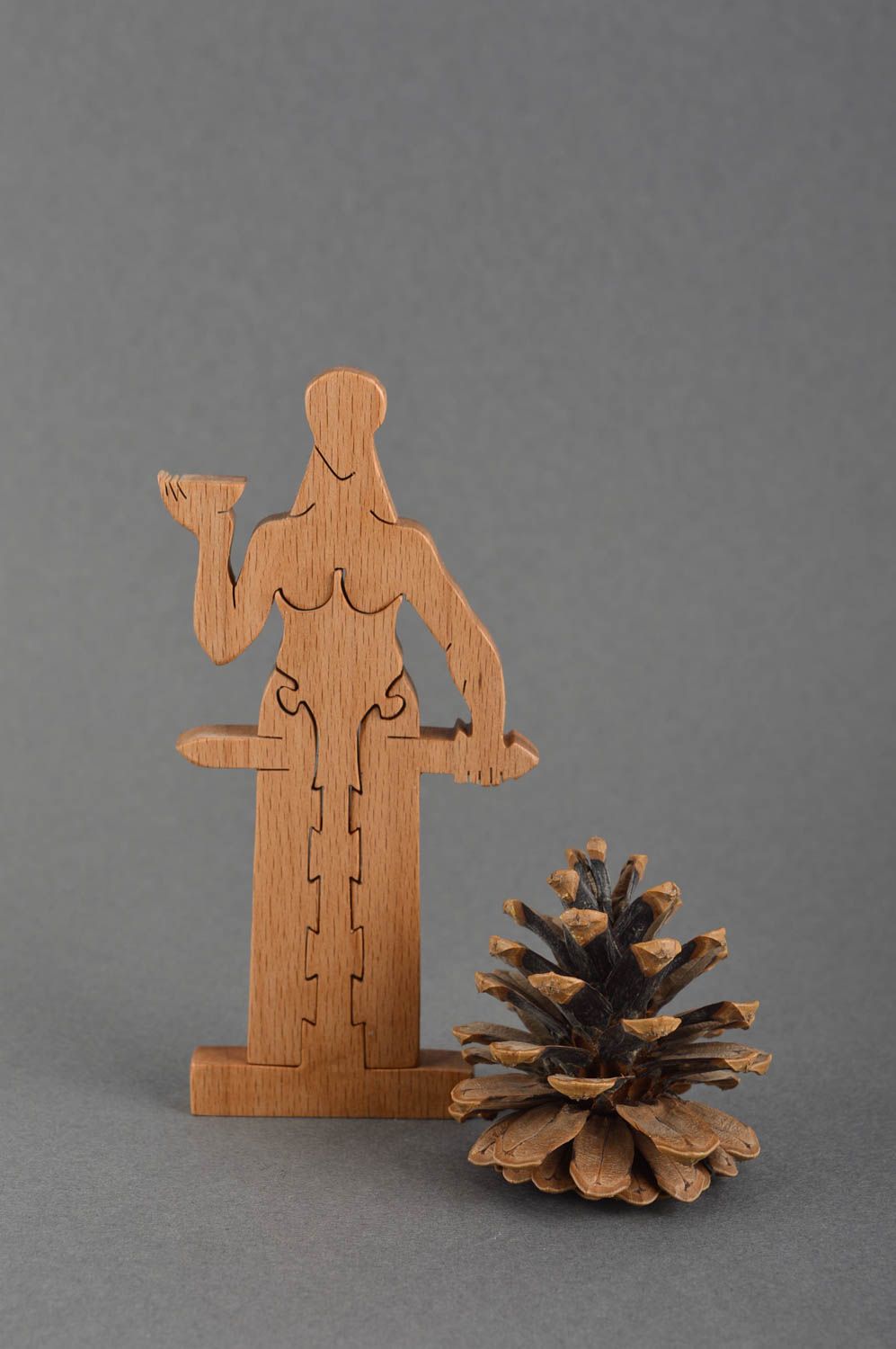 Пазлы для детей ручной работы игра пазлы деревянная детская игрушка Человек фото 1
