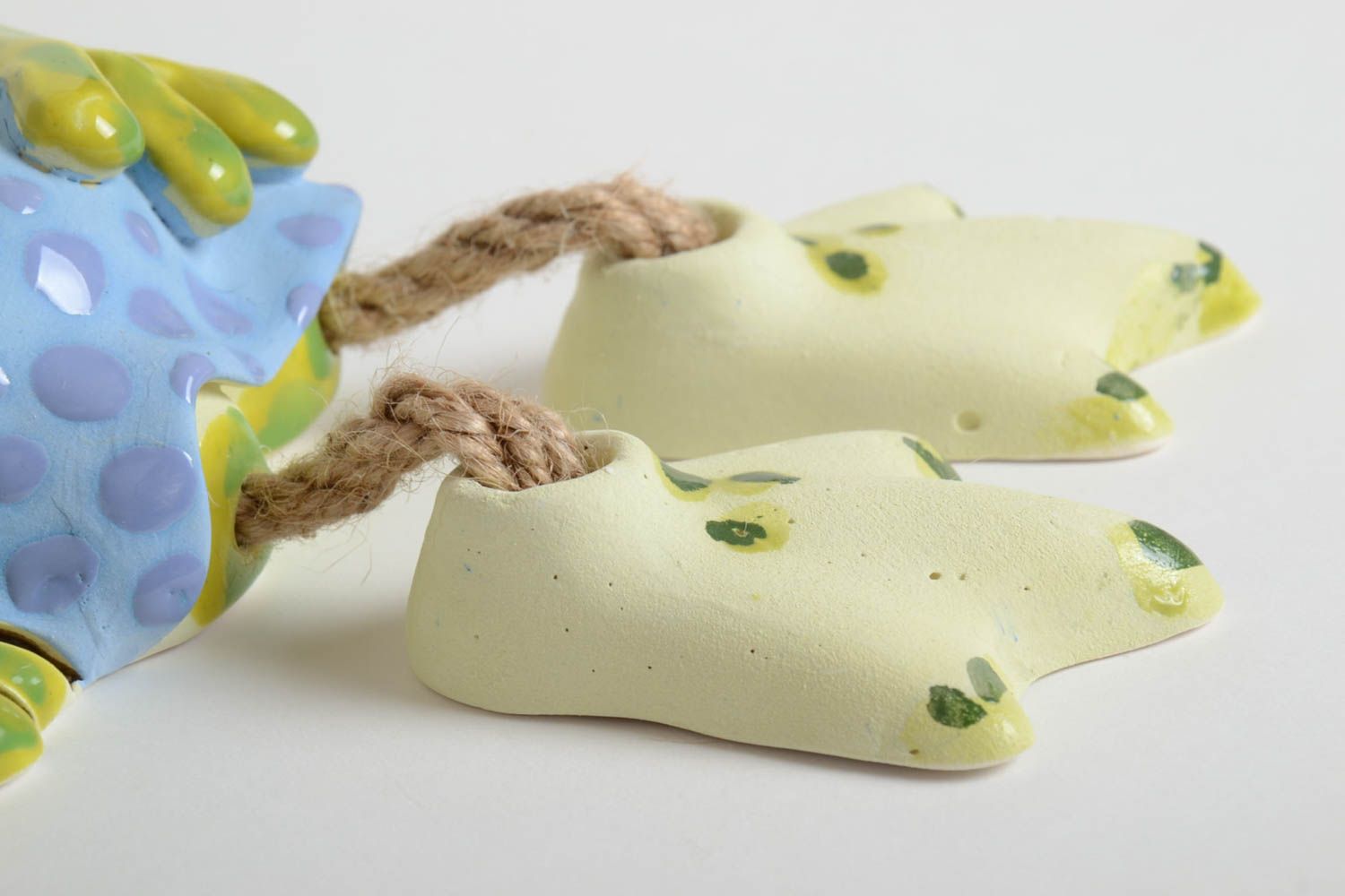 Tirelire grenouille faite main Figurine animal en argile Cadeau pour enfant photo 4