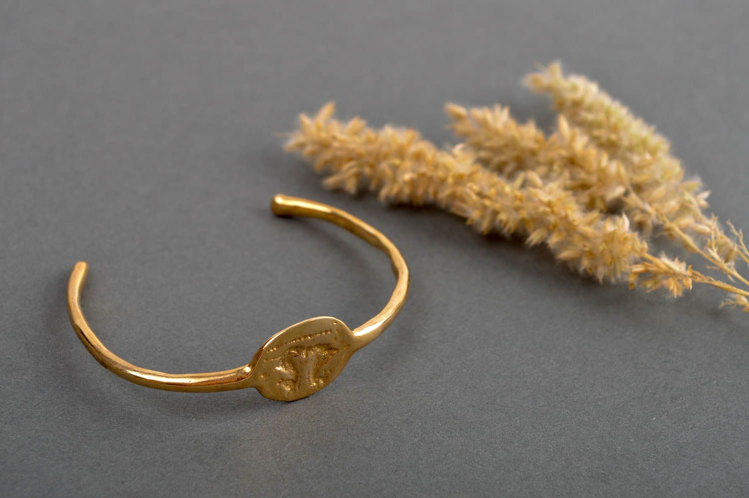 Metall Armband handmade Mode Schmuck Geschenk für Frauen goldfarbig schön foto 1