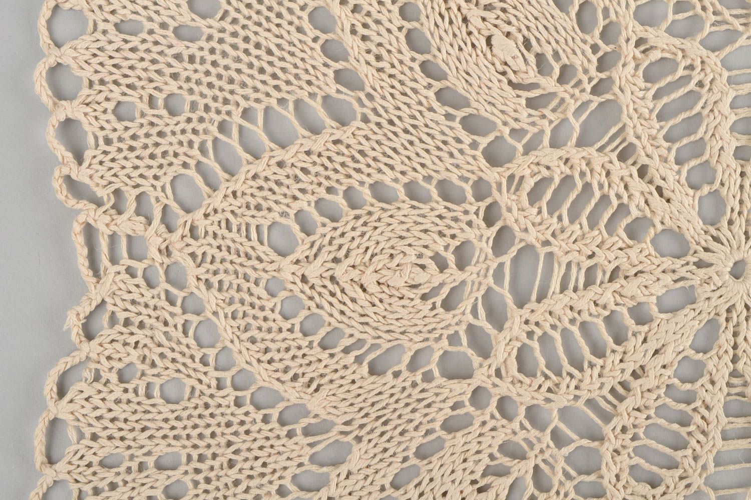 Decorative handmade knitted napkin cotton designer tablecloth for interior photo 4