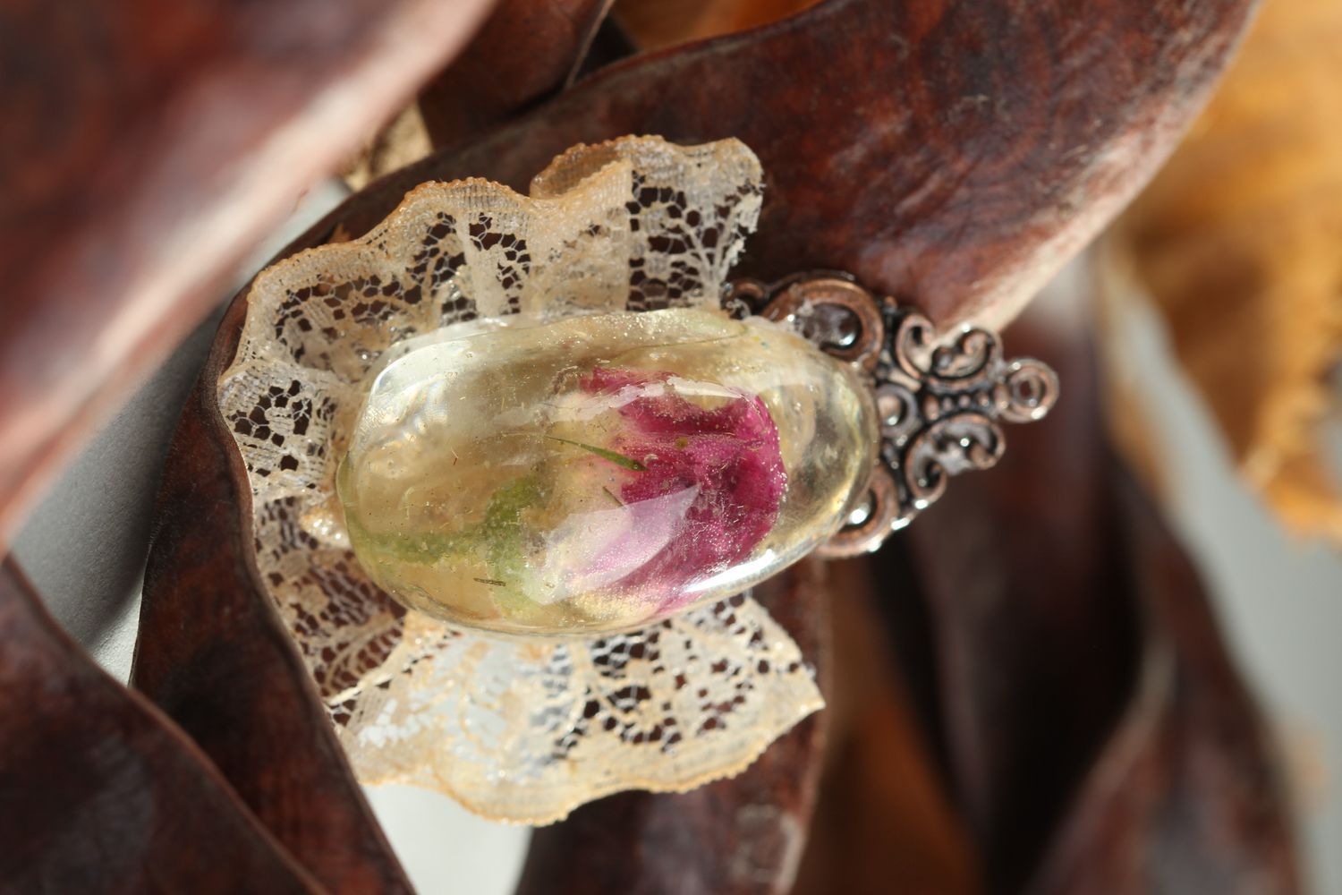 Handmade pendant designer accessory gift ideas unusual jewelry epoxy pendant photo 1