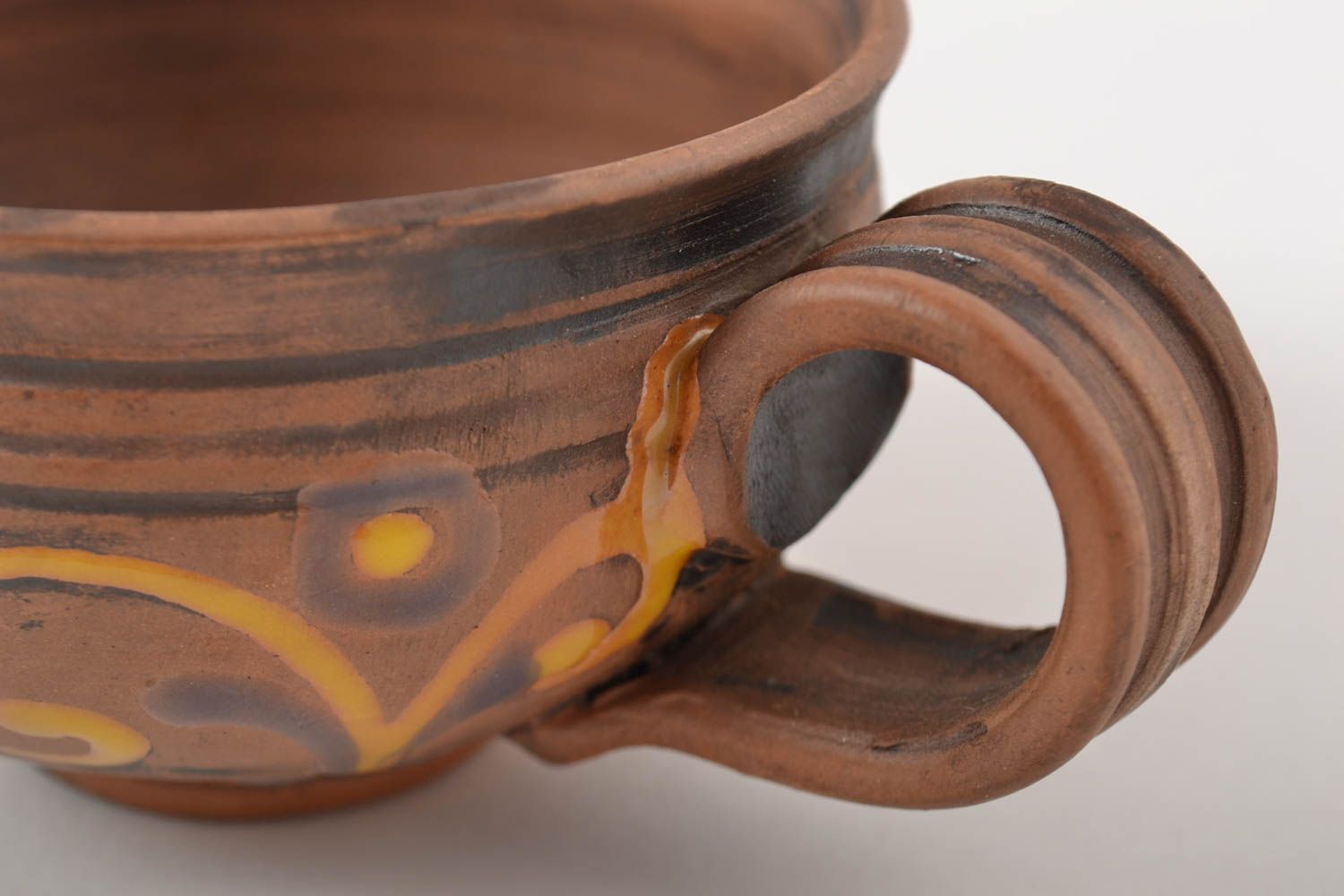 Taza de arcilla hecha a mano para té artículo de cerámica regalo original  foto 5