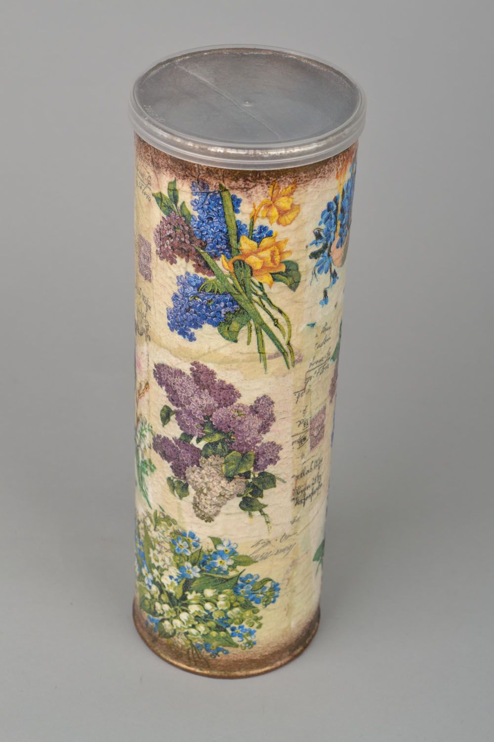15 oz decorative handmade jar in floral design with lid 0,15 lb photo 5