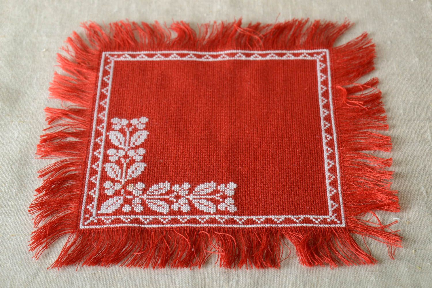 Handmade fabric napkin table napkin with embroidery home decor kitchen ideas photo 1