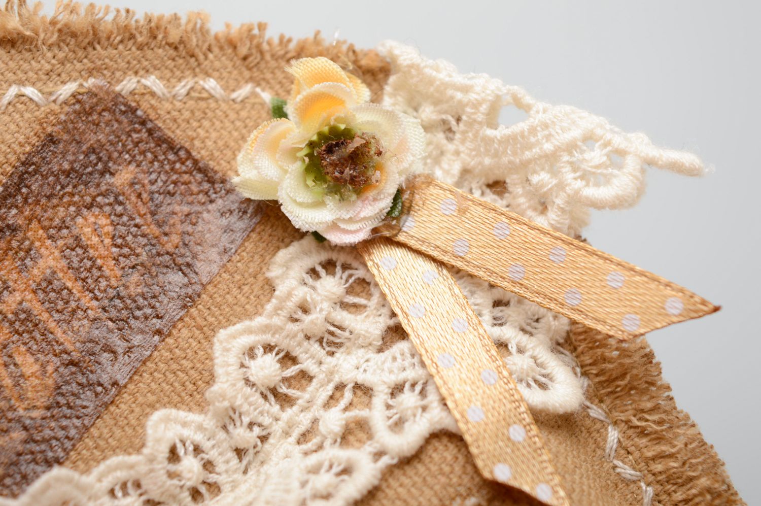 Fragrant soft wall hanging with lace photo 4