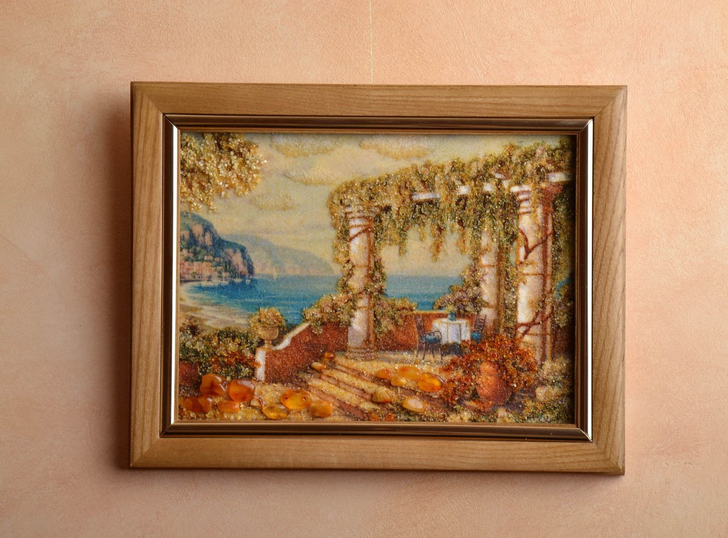 Amber decorated wall painting Landscape photo 1