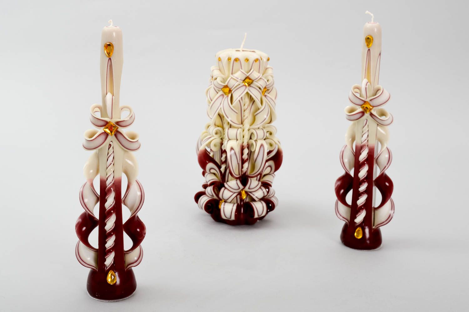 Handmade Kerzen Geschenk Deko Kerzen 3 Stück Wachs Kerzen Hochzeit Accessoires foto 4