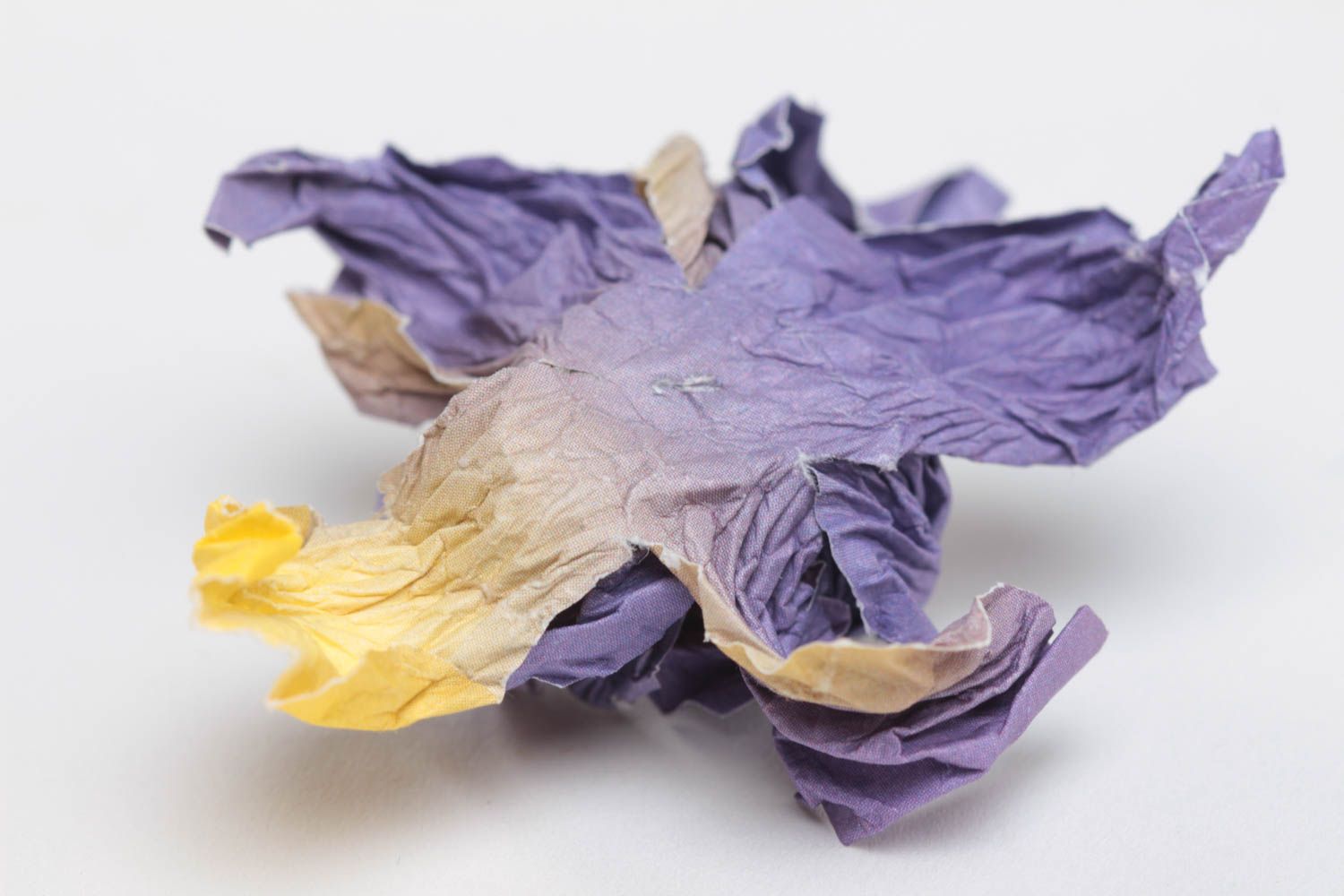 Beautiful violet handmade designer painted paper flower craft supply photo 4