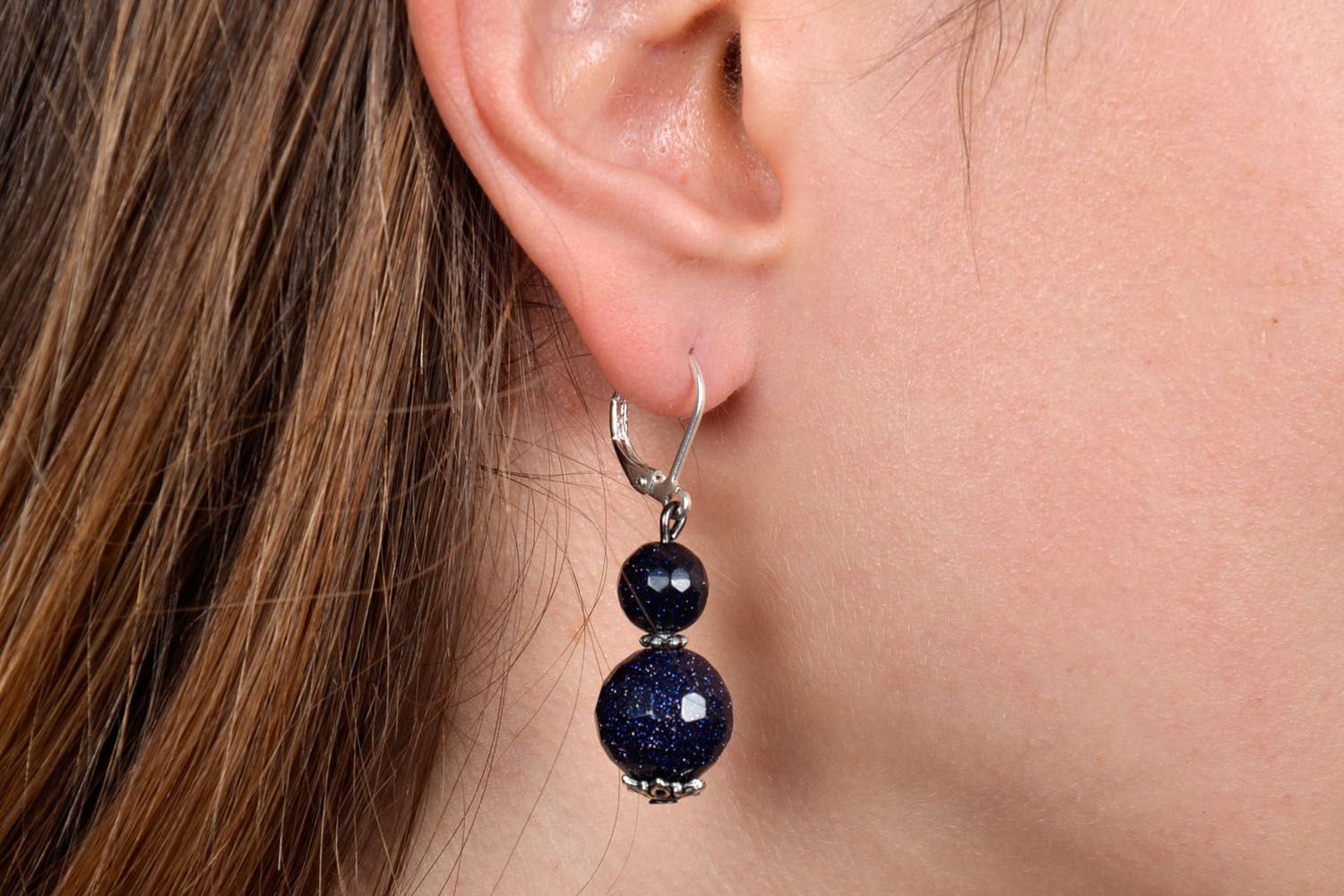 Homemade black earrings photo 5