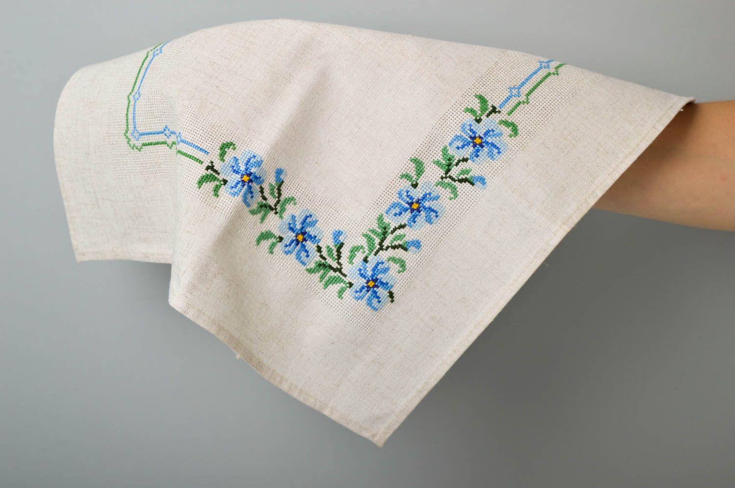 Handmade designer home textile unusual embroidered napkin stylish linen napkin photo 5