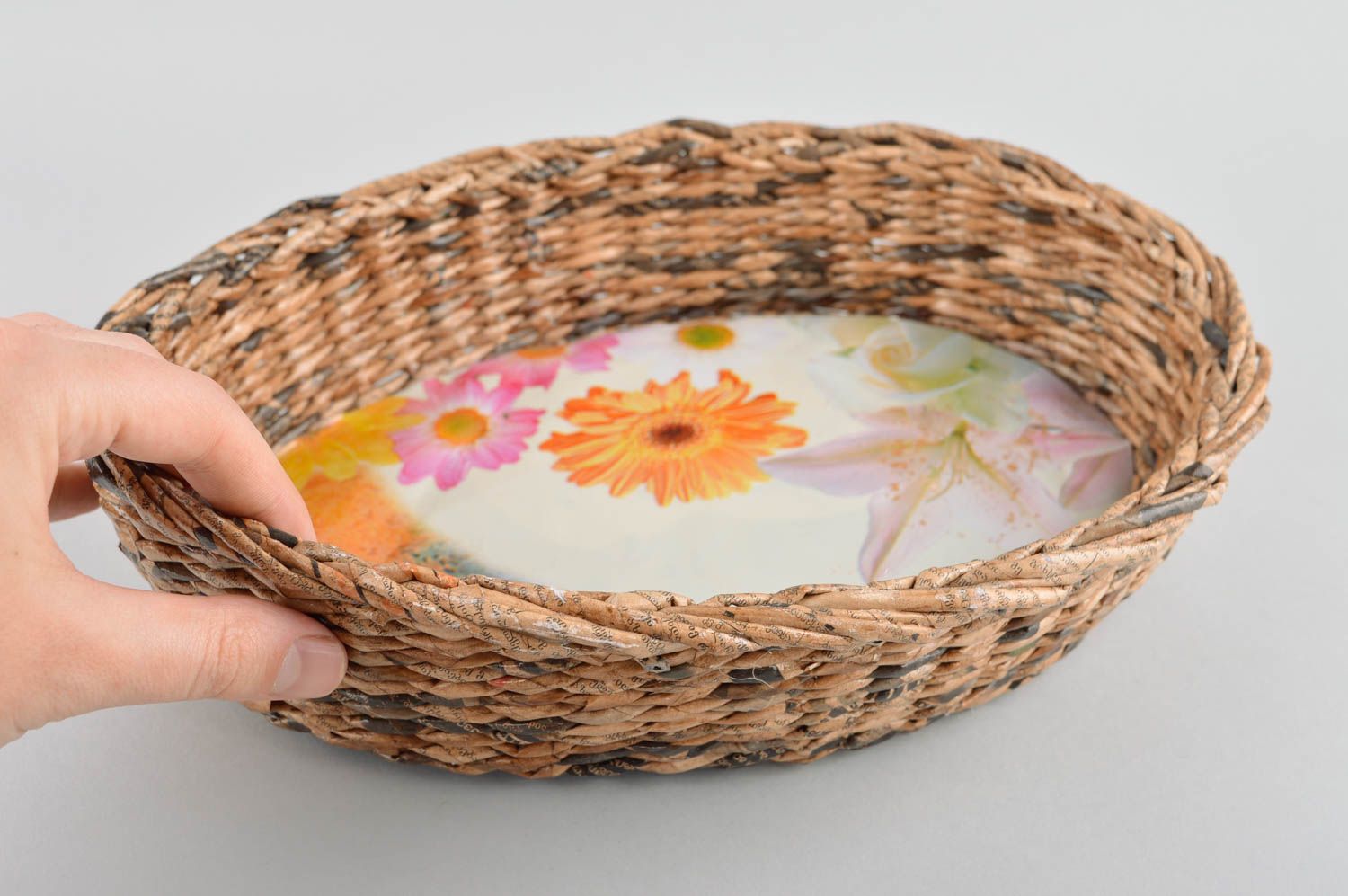 Handmade woven bread basket stylish lovely accessory beautiful kitchen utensils photo 5