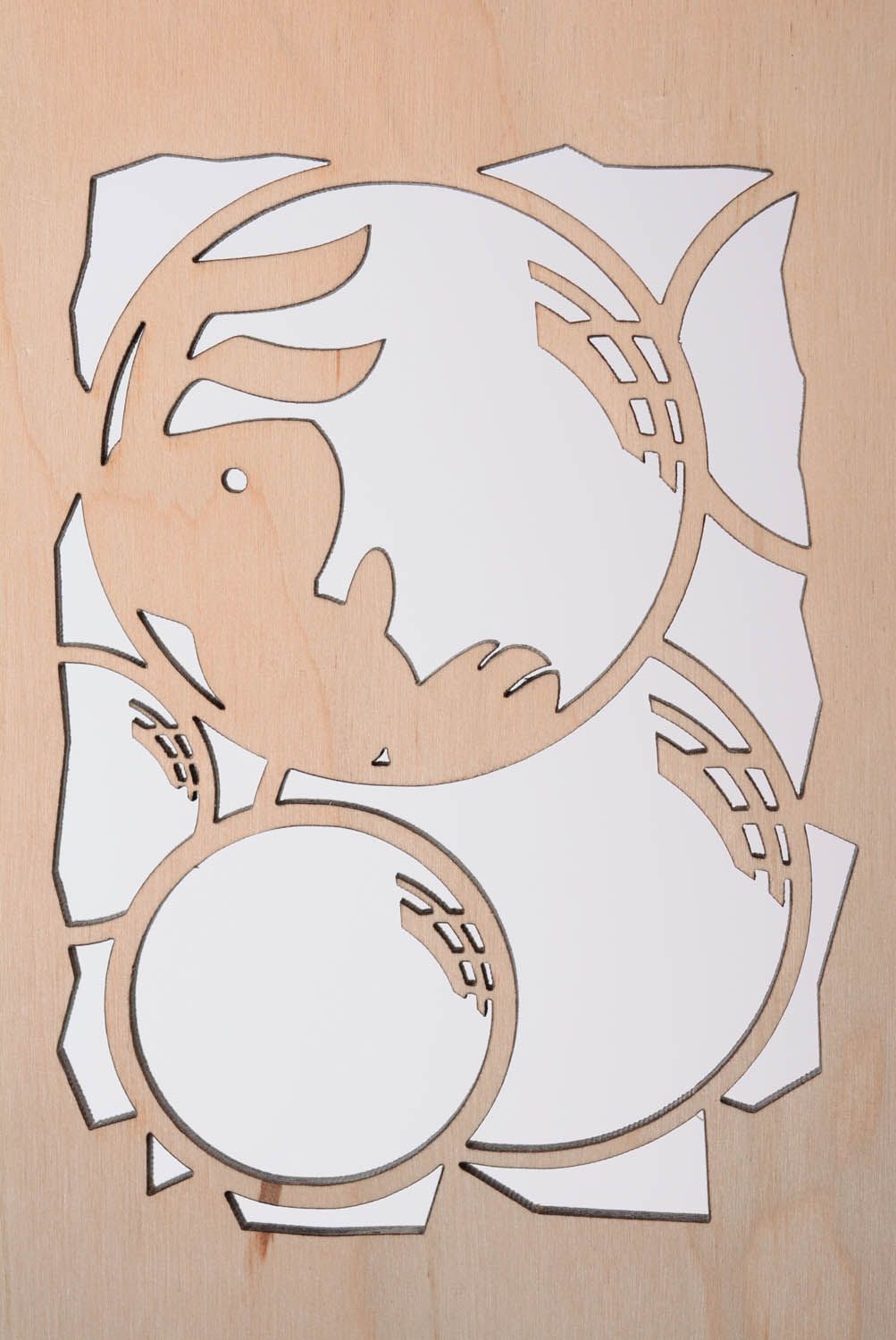 Bloc-notes avec couverture en bois à décorer Lapin en bulle photo 2