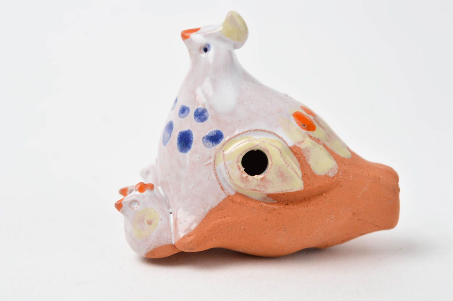 Свистулька из глины ручной работы керамическая свистулька глиняная игрушка фото 2