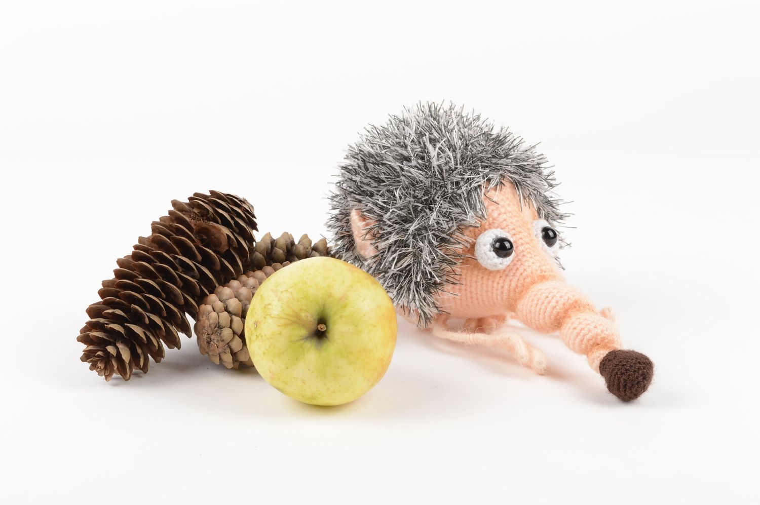 Handmade soft toy hedgehog designer beautiful toy unusual stylish toy photo 1