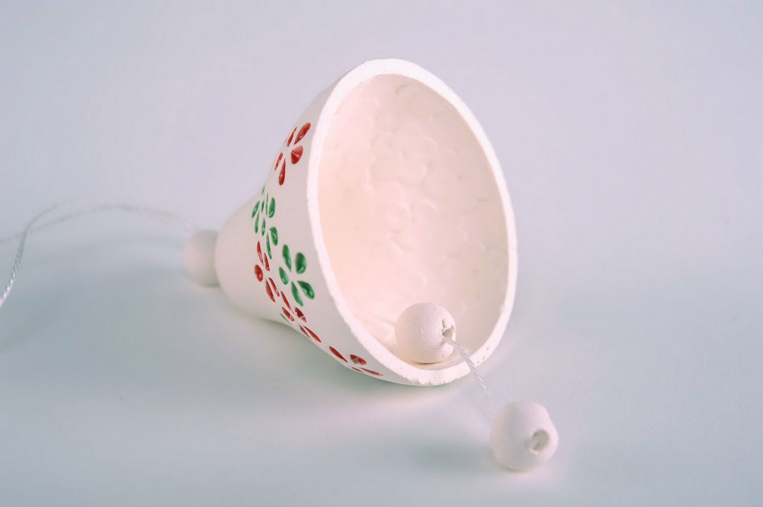 Handmade ceramic bell pendant photo 4